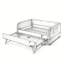 Canapé-lit convertible polyvalent 3-en-1 avec couchette coulissante et poches de rangement latérales Gingham-128965064-128965065