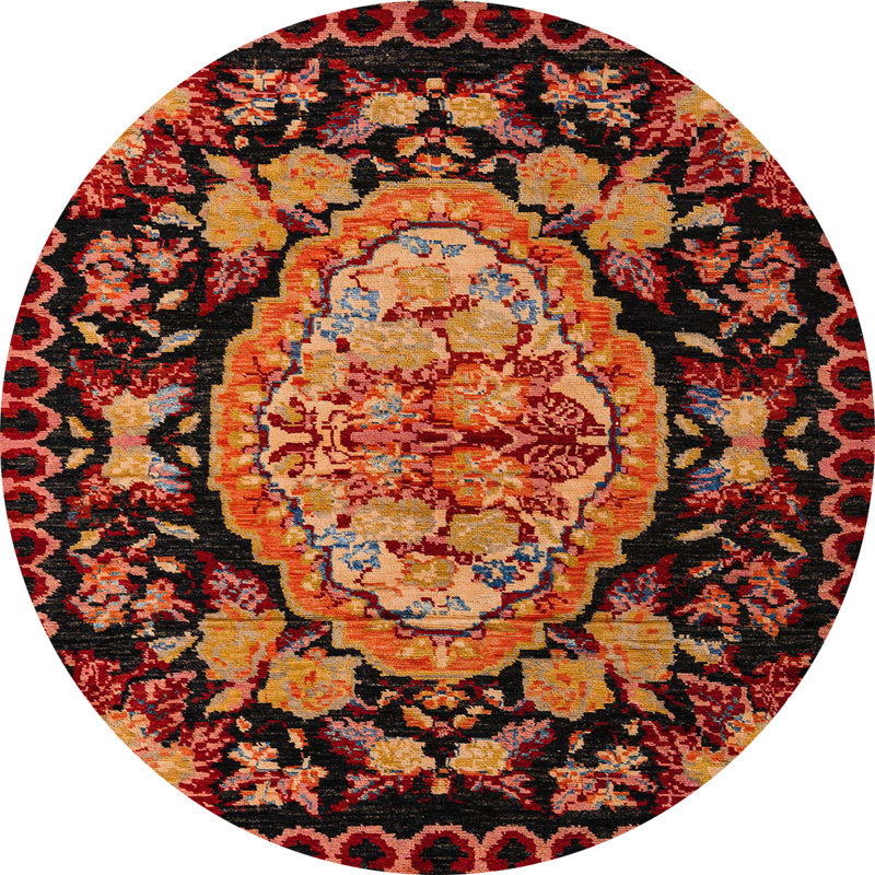 Abstract Indoor Rug, Round 7'