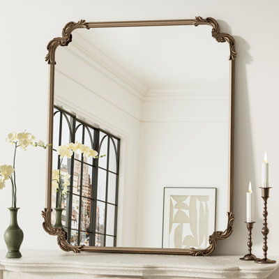 Genan Accent Mirror Scalloped Rectangle Wall Mirror