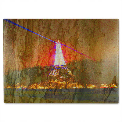 Tower Lights Glass Chopping Board