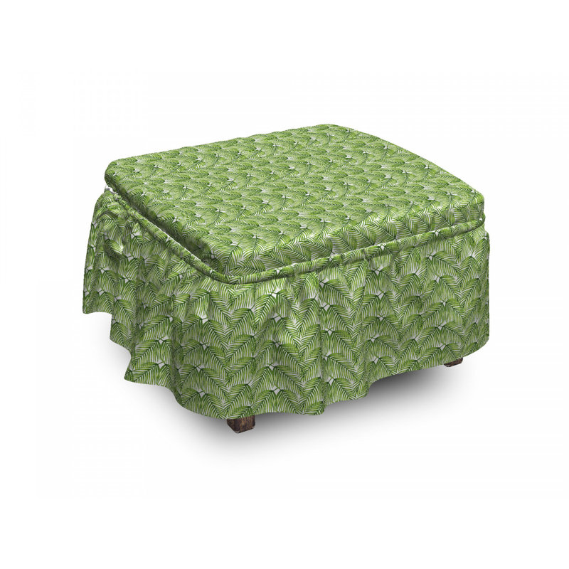 Ensemble de housse pour repose-pieds à coussins carrés 2 pièces pour plante exotique