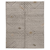 Hand Knotted Area Rug in Light Brown And Nutneg