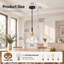 Suspension moderne à 3 lumières en verre ajustable pour îlot de cuisine ou salle à manger