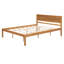 Base de lit plateforme avec tête de lit, support à lattes de bois, aucun sommier requis-869124738-869124739