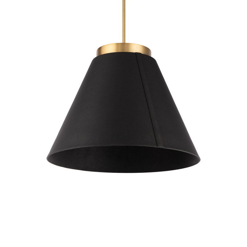 Bentley Black and Aged Brass LED Indoor/Outdoor Pendant