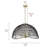3-Lamp Black Vine Weaving Dimmable Pendant Light