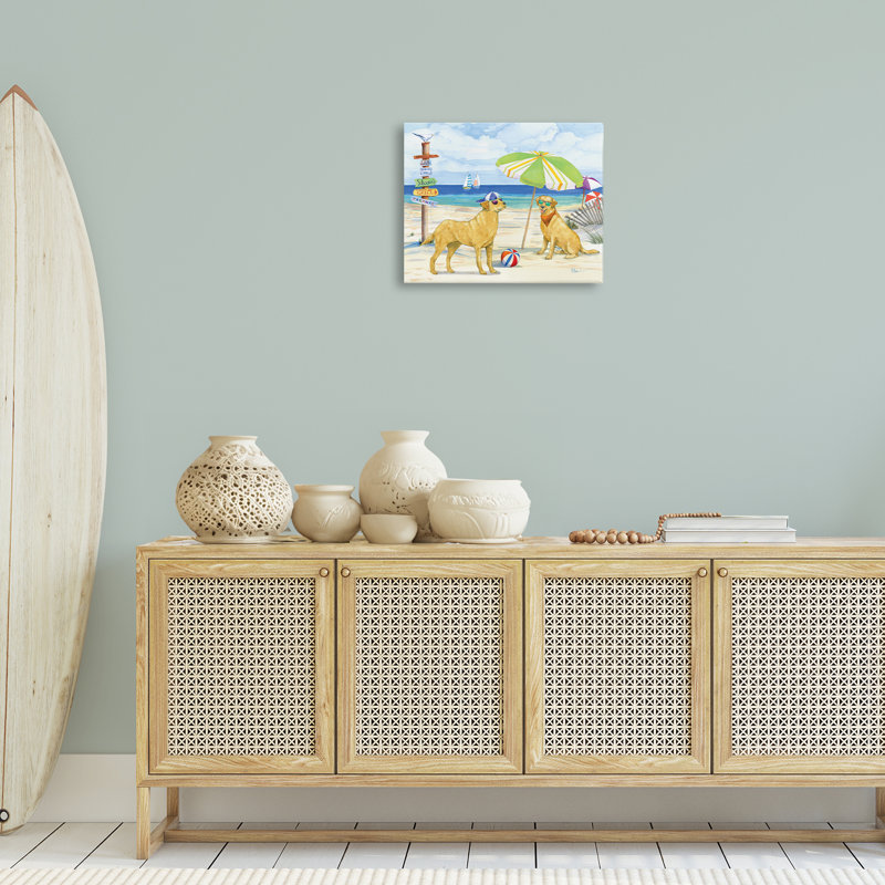 «Dog Day At Beach» par Paul Brent, H 16 po x l 20 po