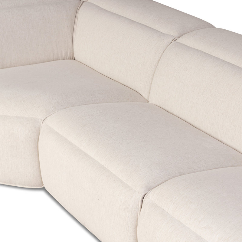 Upholstered 125 " Power Reclining L-Shaped Sectional