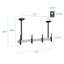 Support de plafond multi-écrans Black Tilt pouvant supporter jusqu'à 110 lb-128885195