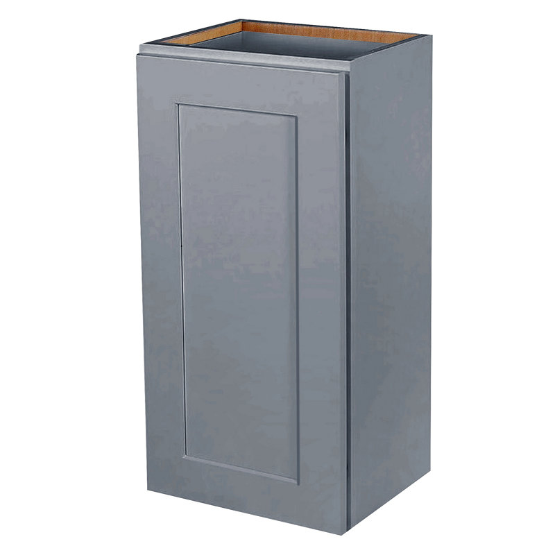 Armoire murale 1 porte et 2 tablettes en bois massif pour rangement dans la cuisine, salle de bain, buanderie, tablettes réglables