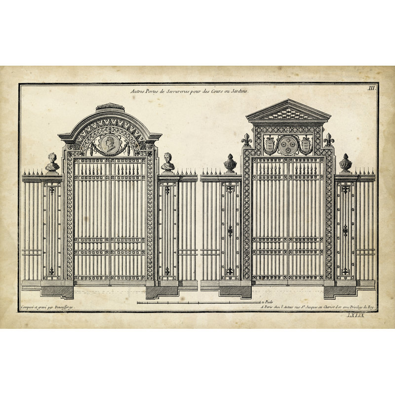Neufforge Gate II - Wrapped Canvas Print, 30cm H x 46cm W