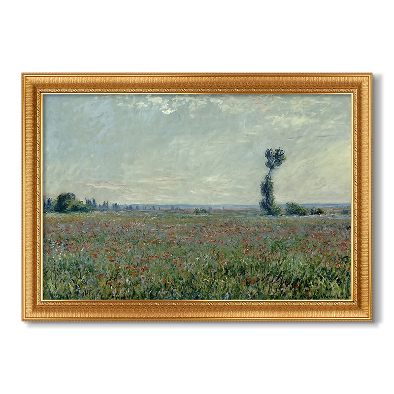 Coquelicot, 1881 - Claude Monet - Toile encadrée sur mesure, 31X45, Ornate Venetian Gold, No