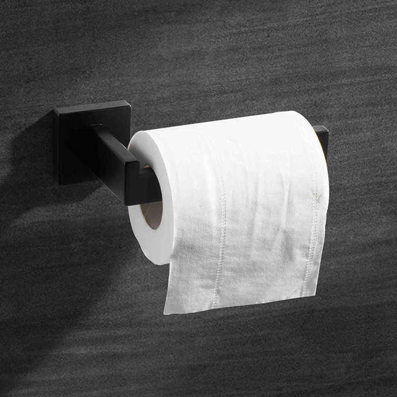 Eckart Wall Mounted Toilet Paper Holder, Black