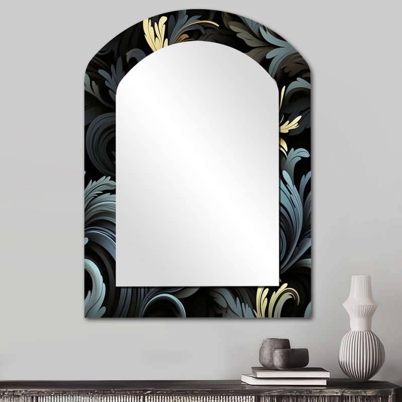 Shanaghy - Black Arch Wall Mirror Decor, 34" x 25"