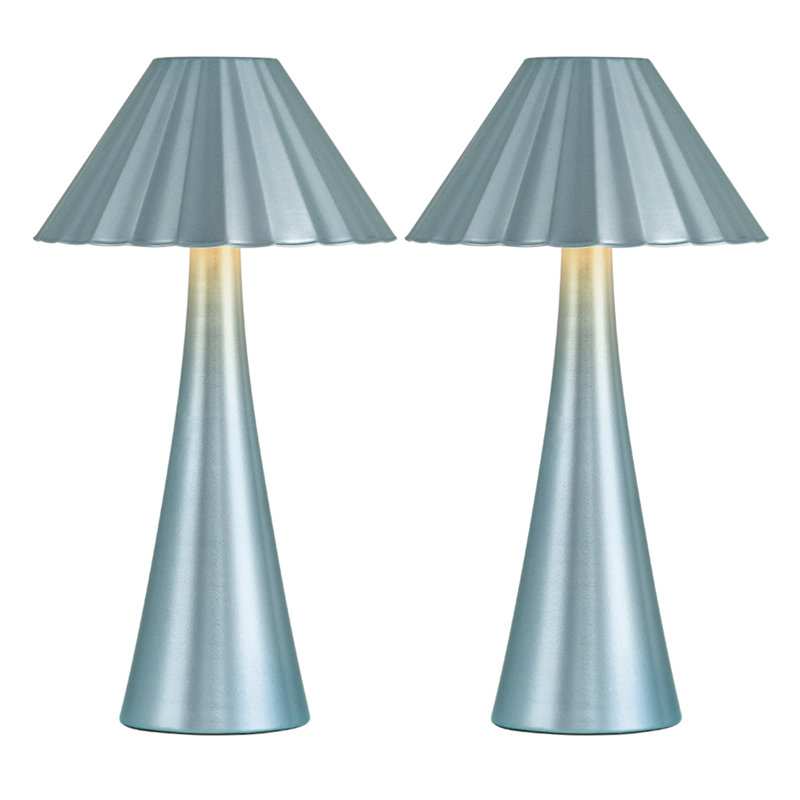 Nelie 10.5" Hardware Led Table Lamp, Blue
