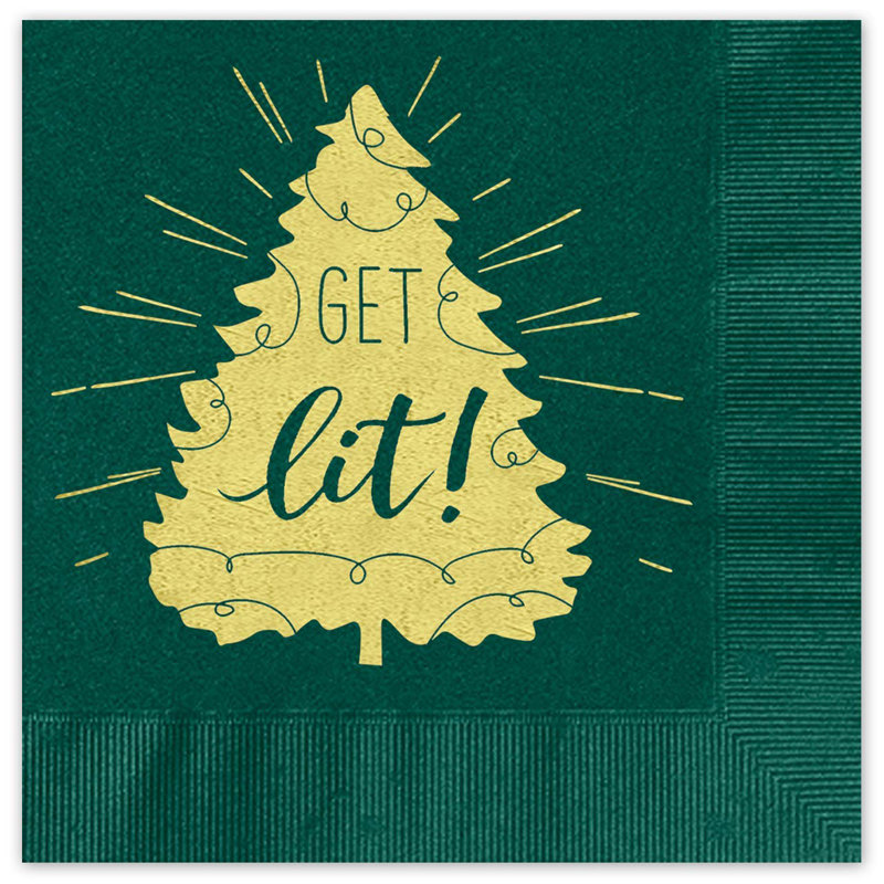 Disposable Paper Christmas Cocktail Napkins