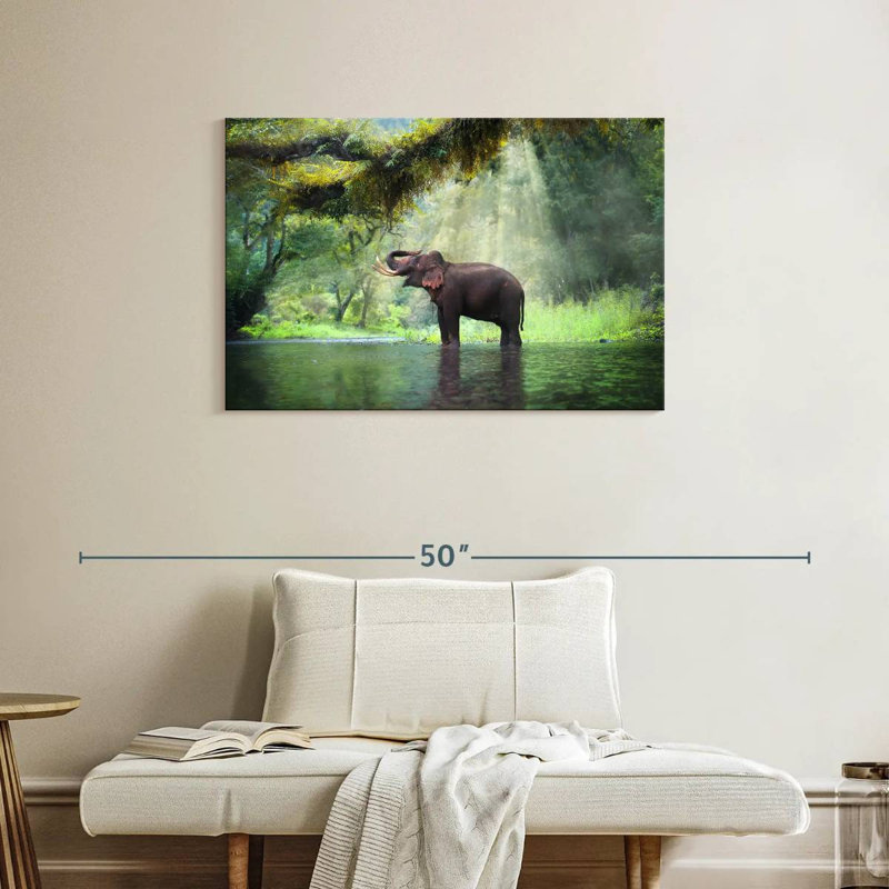 Brampt Elephant In The Forest, 24" H x 36" W