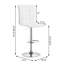 Tabouret de bar rembourré réglable blanc (ensemble de 2)
