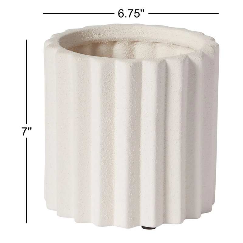 Parr Handmade Ceramic Pot Planter, 7" H x 6.75" W x 6.75" D