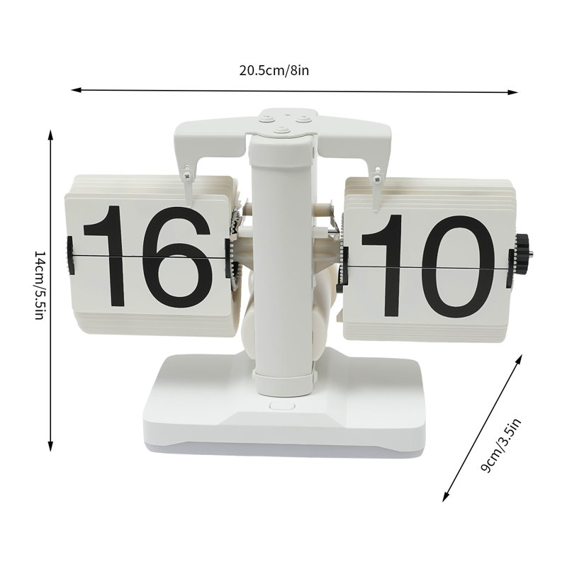 Modern & Contemporary Numerical Quartz Movement / Crystal Tabletop Clock, White