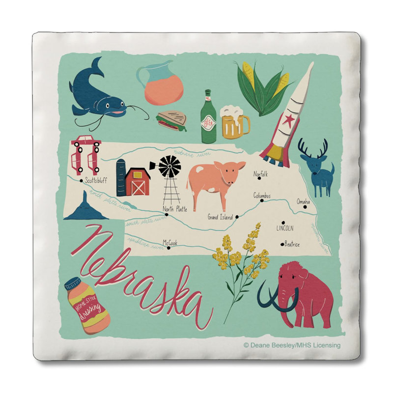 Ensemble de sous-verres 4 pièces Nebraska Home