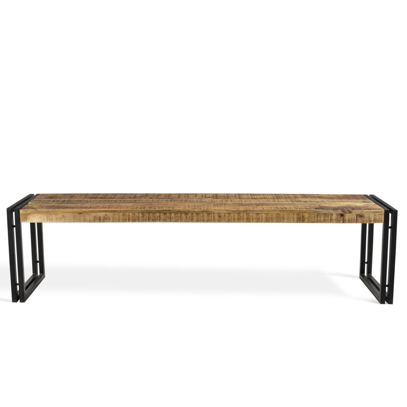 Modica Solid Wood Bench, 17.75" H x 71" W x 15.75" D