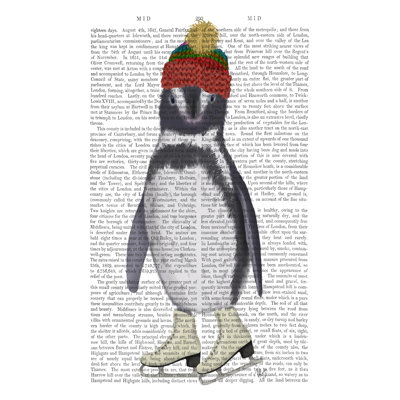 Penguin Ice Skating Book Print by Fab Funky - Wrapped Canvas Print