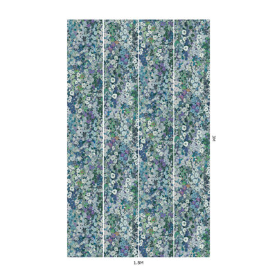 HOLLYHOCKS Wallpaper - Prairie 9'10" - full height wallpaper
