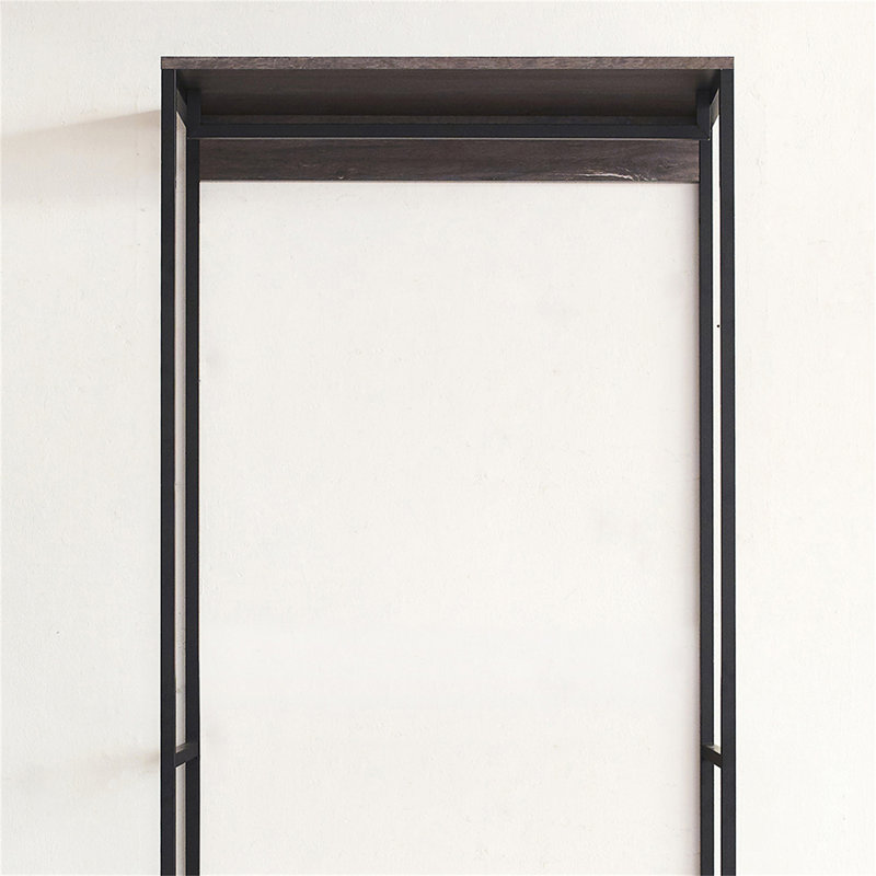 Placard en bois et métal Monica gris rustique avec tiroir Monica