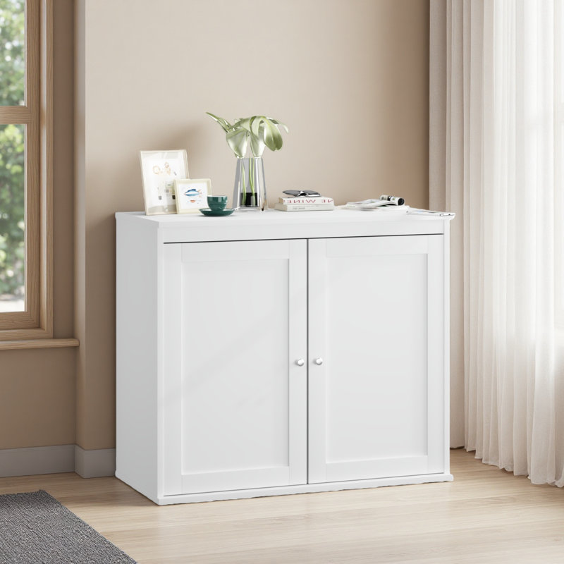 Armoire de cuisine avec portes doubles, armoire à café avec tablettes réglables, buffet pour la salle à manger