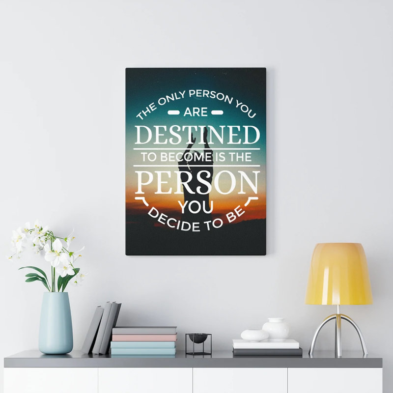 The Only Person Motivational Verse - Wrapped Canvas Print, 41cm H x 30cm W