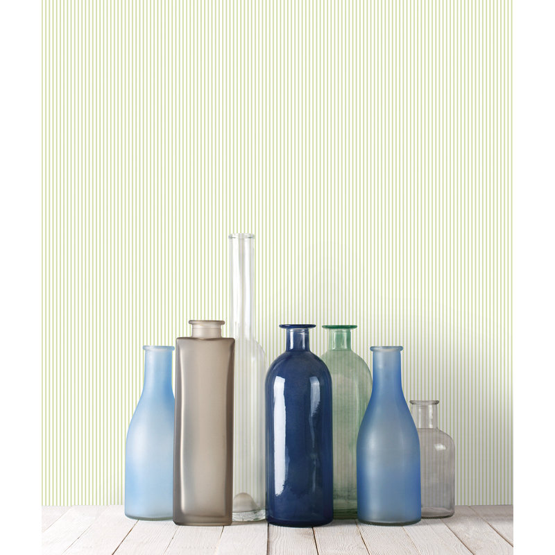 Cantara 10m x 53cm Matt Wallpaper Roll, Green/White