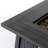 28-Inch Iron Square Propane Fire Pit Table