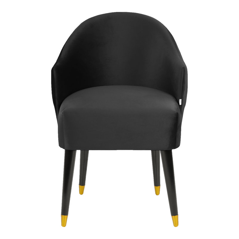 Emi Upholstered Barrel Chair, Black