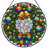 12"H Christmas Wreath Stained Glass Window Panel