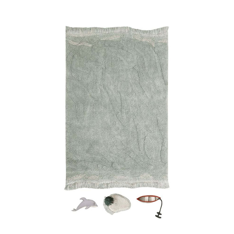 Sea Wonders Rectangle Hand Woven Cotton Rug