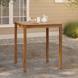 Outdoor Acacia Wood 37-Inch Counter Height 4-Person Dining Table