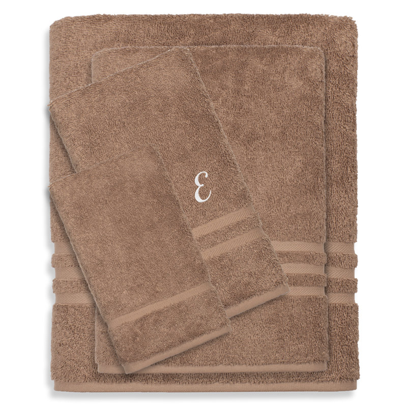 Ensemble de serviettes 4 pièces 100% coton Denzi, E, Latte