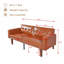 Canapé-lit en cuir synthétique 68,1 po, brun-2121383856