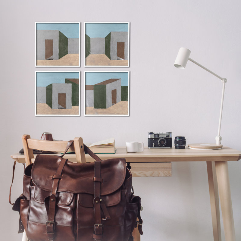 «Desert Modular Homes», ensemble de 4 giclées par Michael Willett, H 12 po x l 12 po