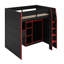 Lit mezzanine double avec bureau, lumières RVB, garde-robe et compartiments de rangement-1876614758