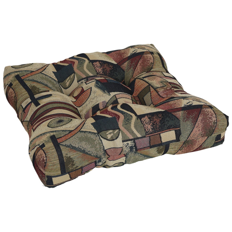 19-Inch Square Tapestry Tufted Dining Chair Cushion