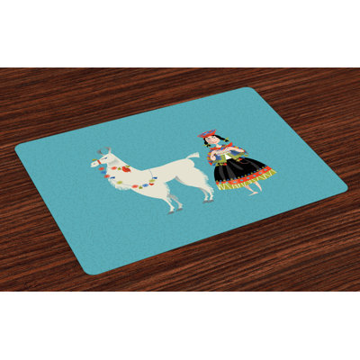 Mcclinton Liama Peruvian Knitting Woman Placemat