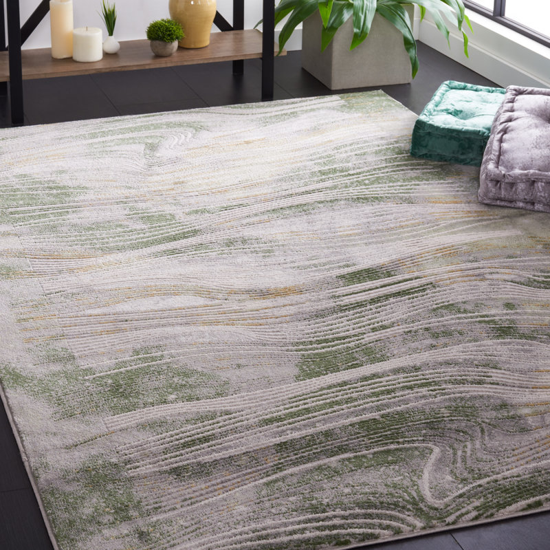 Amary Performance Abstract Rug, Runner 2'2" x 9'