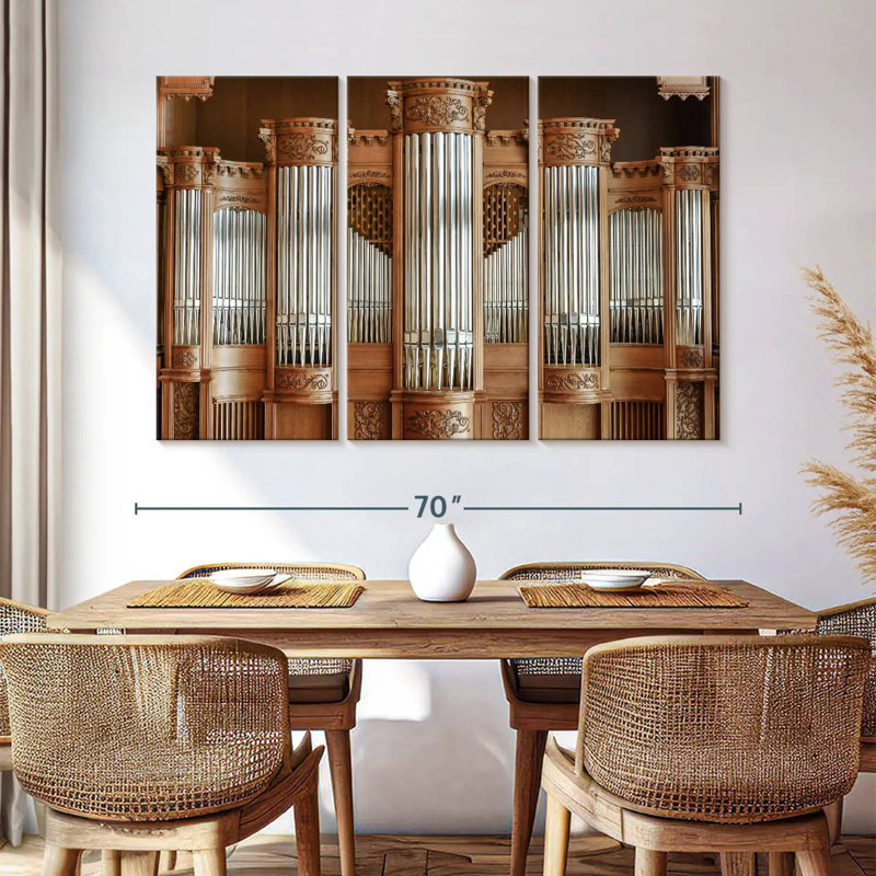 Abarca Antique Wooden Organ, 32" H x 50" W