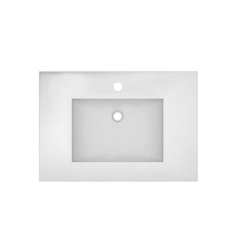 30.5" Single Bathroom Vanity Top with Sink, Pearl, Single