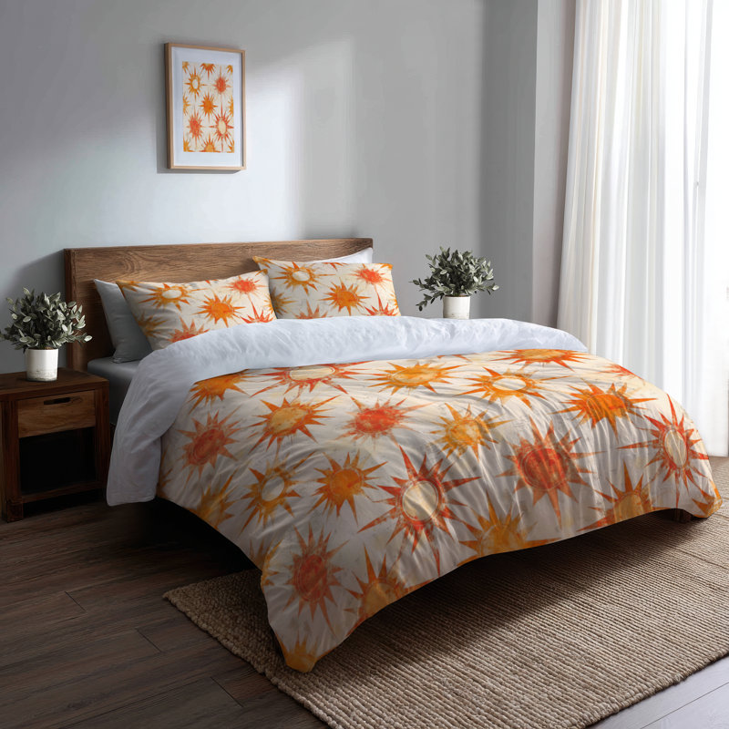 Ensemble de literie Starburst de 6 - Ensemble de literie édredon Boho, Queen Comforter + 3 Additional Pieces