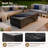 42" Rectangle Iron Propane / Natural Gas Smokeless Outdoor Fire Pit Table with Hidden Fuel Tank, Lid & LED Lights-4114170