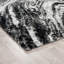 Tapis abstrait à poils longs noir / gris-1922476746