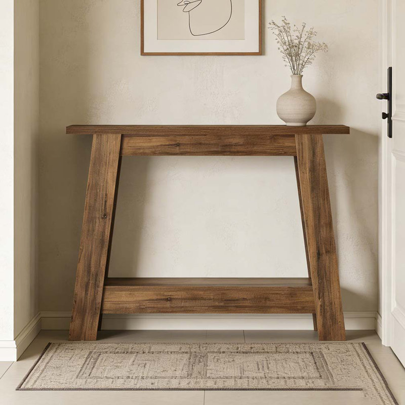 Rustic Console Table,2-Tier Entryway Table,Narrow Sofa Table